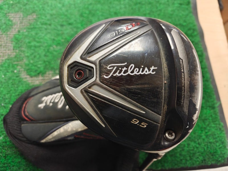 Titleist 915D3 9.5 Degree Driver Stiff Flex Black Tie Graphite w Headcover