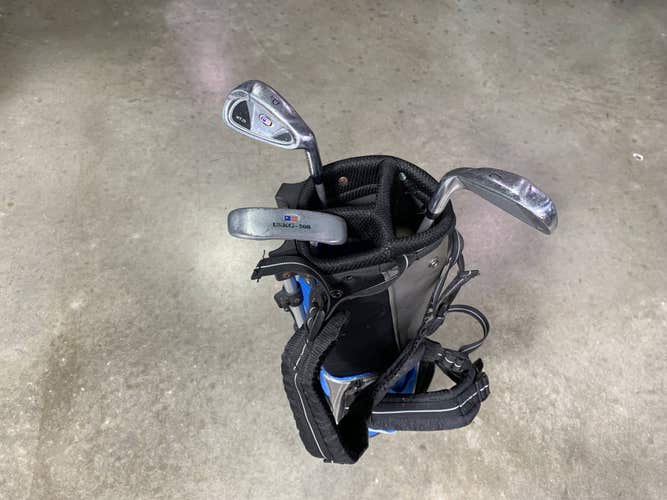 US Kids WT-25 Club Set 7 PW Putter Ultralight 45'' Blue Youth Junior RH + Bag