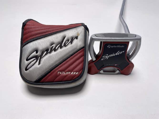 TaylorMade Spider Tour Silver Red Putter 35" SuperStroke Pistol GTR 1.0 RH HC
