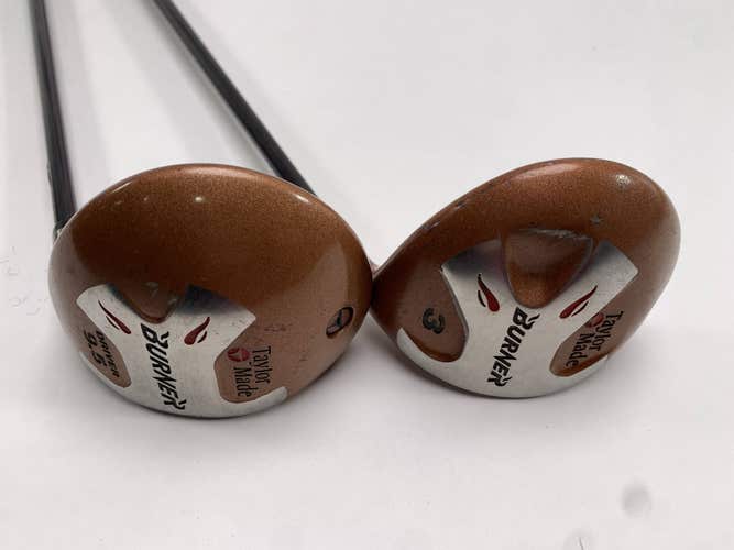 TaylorMade Burner 1994 Driver & 3 Fairway Wood Set 9.5* 15* Bubble S-90 Mens RH