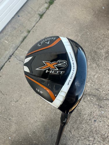 Men's Callaway X2 Hot Pro Fairway Wood I Tour ALDILA Shaft Stiff Flex 13.5 Loft Right Handed (Used)