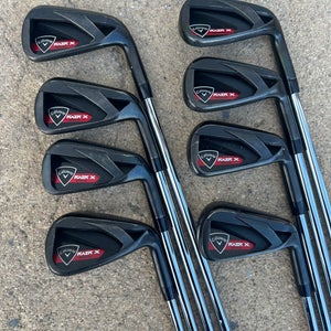 Men's Callaway Razr X Black Iron Set Right Handed Uniflex Steel Shaft (Used)