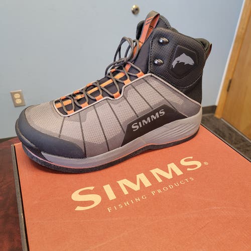Simms Flyweight Wading Boots - Steel Gray - Felt Soles - NEW IN BOX Size 14