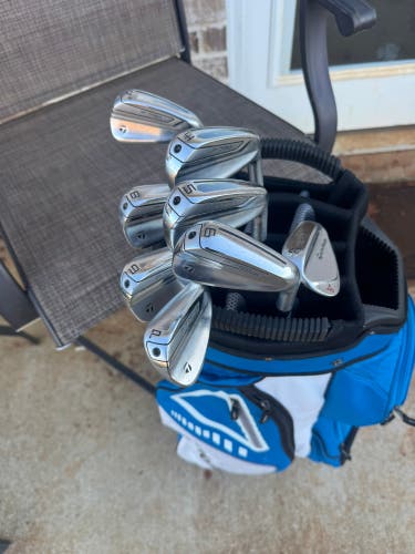 Men's TaylorMade P-790 Right Handed Iron Set Stiff Flex Steel Shaft (Used)