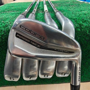 Cobra Forged Tech X Golf Iron Set 5-9 Regular Flex Steel Shaft KBS tour lite