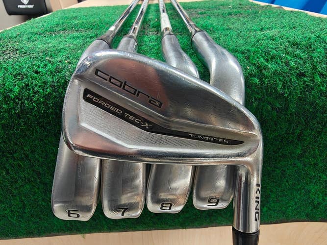 Cobra Forged Tech X Golf Iron Set 5-9 Regular Flex Steel Shaft KBS tour lite