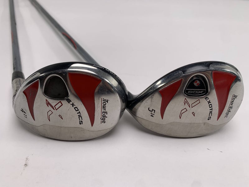 Tour Edge Exotics XCG 4 & 5 Hybrid Set 21* 24* Graphite Design Exotics Senior RH