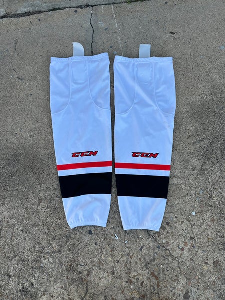 White Senior CCM Edge Socks (Used)