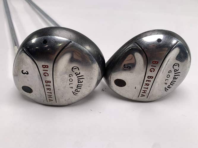 Callaway Big Bertha 2007 3 & 5 Fairway Wood Set 15* 18* Uniflex Graphite Mens RH