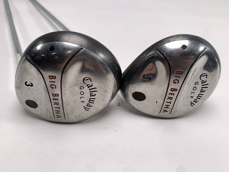 Callaway Big Bertha 2007 3 & 5 Fairway Wood Set 15* 18* Uniflex Graphite Mens RH