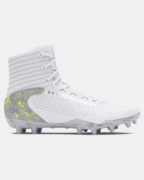 New youth 5 Under Armour highlight 2 MC white/green lacrosse cleats