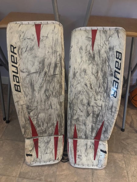 Large Bauer Supreme 1S Goalie Leg Pads (Used)