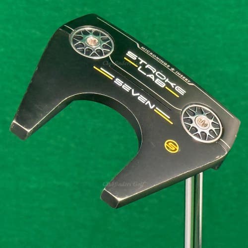 Odyssey Stroke Lab Seven S Black 34.75" Slant-Neck Mallet Putter w/Super Stroke