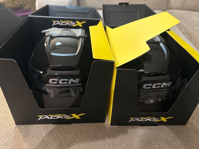 New Small & Medium CCM Super Tacks X Helmets Only Black