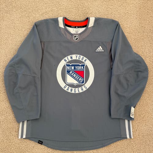 (Size 56) New York Rangers Adidas Made in Canada (MiC) Gray New Pro Stock Practice Jersey