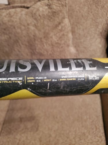 Louisville Slugger LXT Composite Bat (-11) 20 oz 31" (Used)