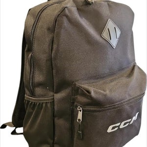 CCM Hockey Backpack Sturdy 600D Polyester Adjustable Padded Straps Laptop Pocket