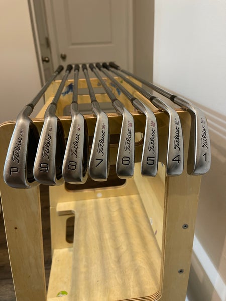 Men's 1993 Titleist DCI Black Right Handed Iron Set Stiff Flex 8 Pieces Steel Shaft (Used)