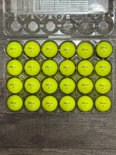 24 Titleist Pro V1x Yellow Golf Balls - 5A MINT CONDITION ONLY