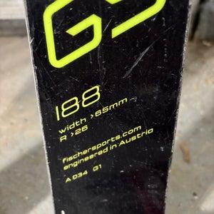 2018 Fischer RC4 World Cup GS Skis 188cm R26m Without Bindings (Used)