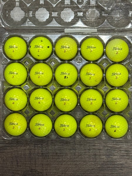 20 Titleist Pro V1x Yellow Golf Balls - 4A Good Condition