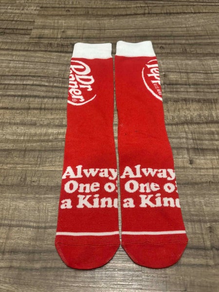 Dr Pepper Soda Crew Socks Adult Large New