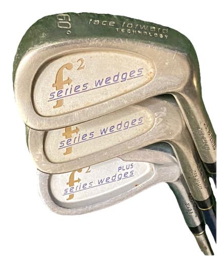 F2 Golf Face Forward Wedge Set 52 Gap 56 Sand 60 Lob RH Stiff Graphite 35.5 In.