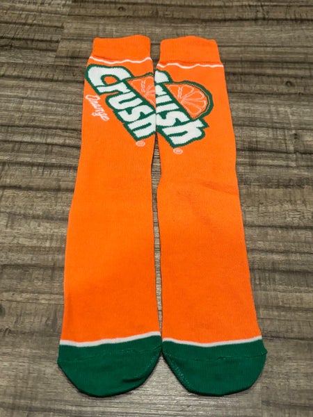 Crush Orange Soda Crew Socks Adult Large New