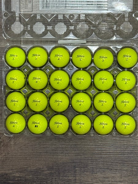 24 Titleist Pro V1 Yellow Golf Balls - 2025/2024 Models Only, 5A Mint Condition