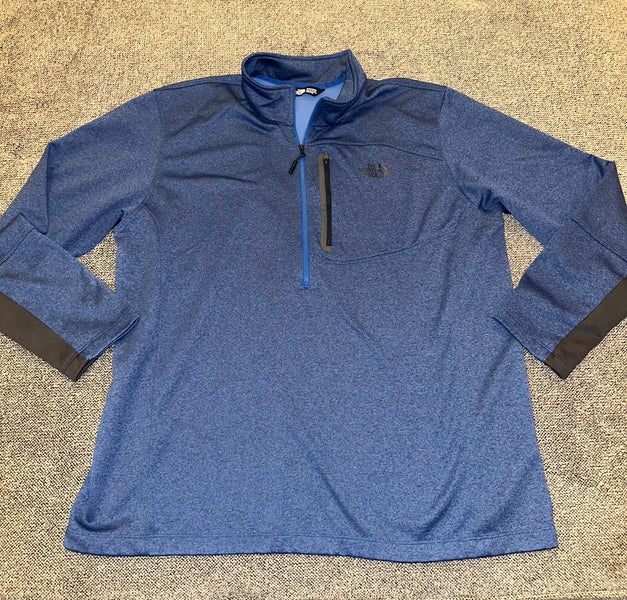 The North Face Blue 1/4 zip pullover