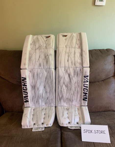 Vaughn V7 Pro XR Carbon Goalie Leg Pads – Senior 36+1 | All White | (READ DESCRIPTION)