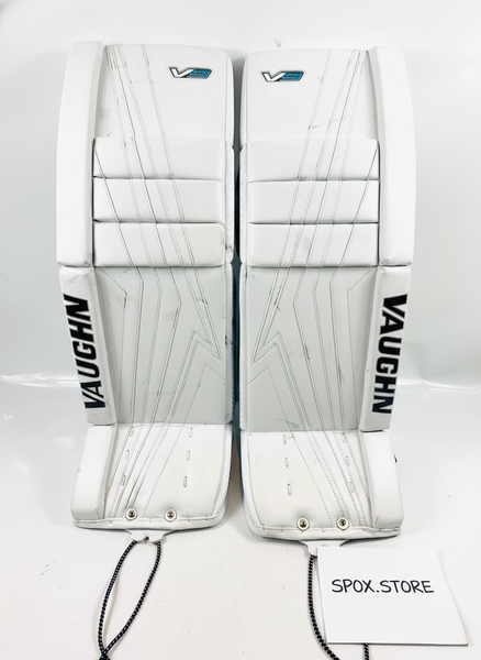 Vaughn Velocity V9 Pro Carbon Goalie Leg Pads – 34" Senior +2 | Game-Ready White (READ DESCRIPTION)