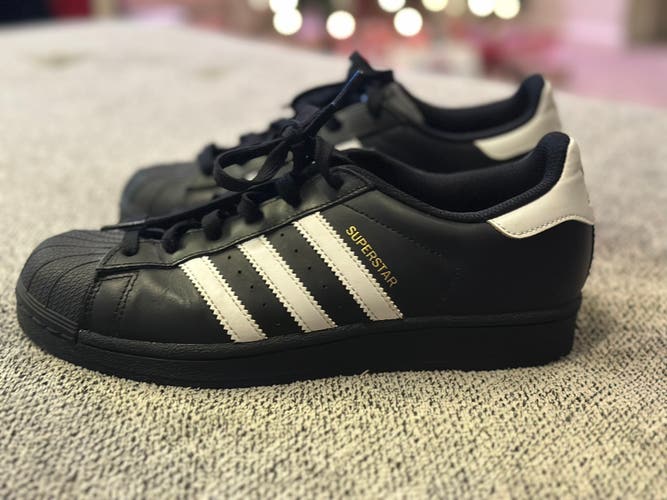 Adidas black on black superstars