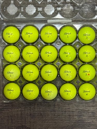 20 Titleist AVX Yellow Golf Balls - 5A MINT CONDITION