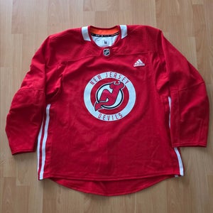 Adidas Size 56 New Jersey Devils Pro Stock Practice Jersey