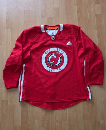 Adidas Size 56 New Jersey Devils Pro Stock Practice Jersey