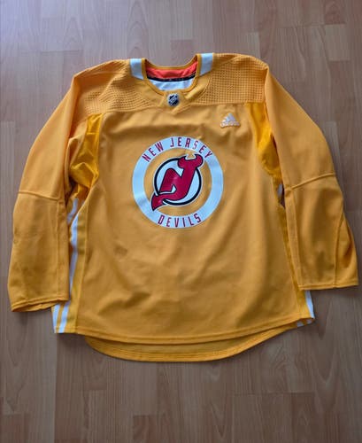 Adidas Size 56 New Jersey Devils Pro Stock Practice Jersey