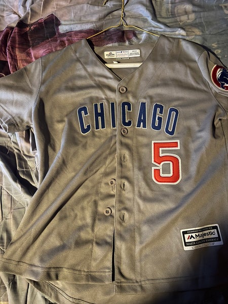 Chicago Cubs Albert Almora Majestic CoolBase Authentic Away Jersey (Men’s Small)