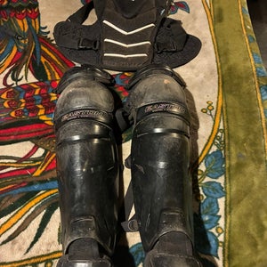 (Used) Easton X Jen Schro Catching The Very Best Catcher’s Leg Guards And Easton Large Chest Protect