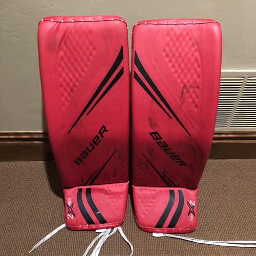 Pro Return Bauer 2X Goalie Leg Pads – Size 35+1 (Large) | Good Condition (READ DESCRIPTION)