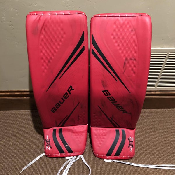 Pro Return Bauer 2X Goalie Leg Pads – Size 35+1 (Large) | Good Condition (READ DESCRIPTION)