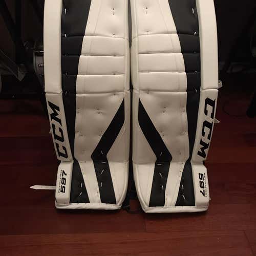 New Senior 34" CCM Revolution 597 Goalie Leg Pads | Never Used | ECO Toe Ties (READ DESCRIPTION)