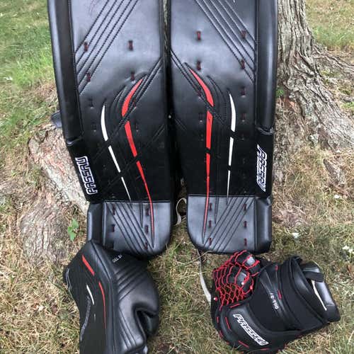 Passau Axiom Goalie Full Set – Senior 34"+2 | Black/White/Red | Great Condition (READ DESCRIPTION)