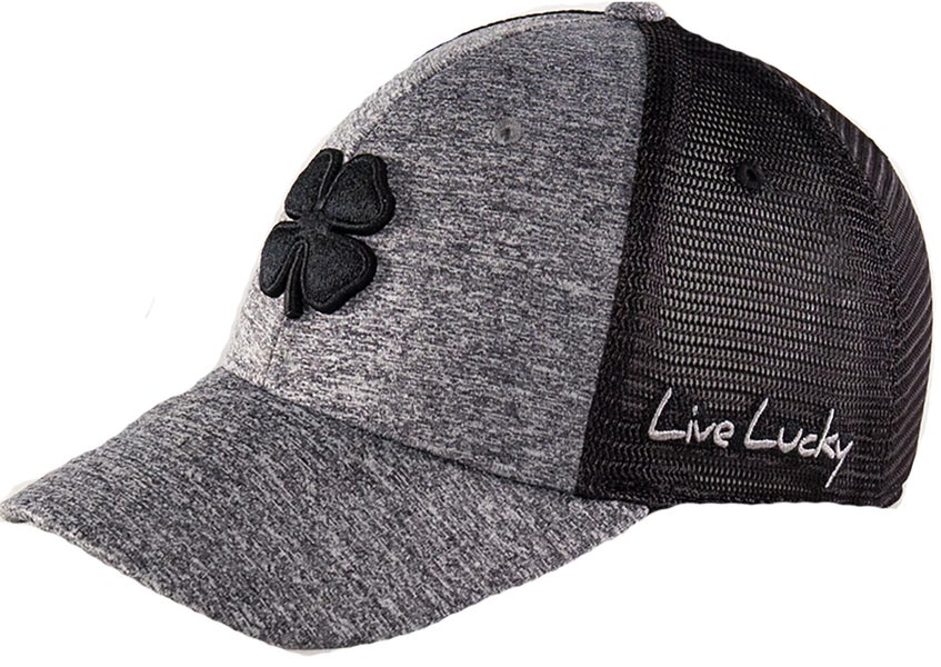 NEW Black Clover Lucky Heather Mesh Grey/Black Fitted L/XL Golf Hat/Cap