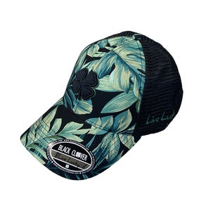 NEW Black Clover Live Lucky Island Luck 15 Black Tropical Snapback Golf Hat/Cap