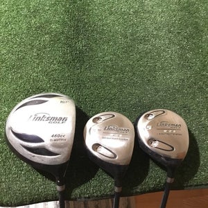 Linksman Golf W.P.S Woods Set (Driver, 3W, 5W) Mens 65g Graphite Shafts (READ)