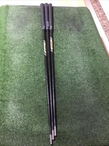 Set Of 3 TrueTemper Dynamic Gold X100 X-Stiff Tour IssueBlack Steel Wedge Shafts