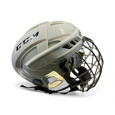 Used CCM FITLITE Helmet Cage Combo White MD 11873-S000227618