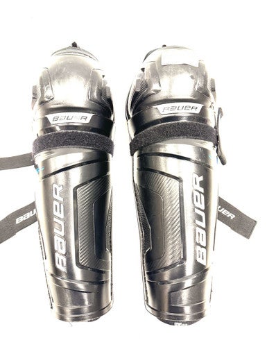 Used Bauer X Intermediate Shin Guards Black 14" 11860-S000301422