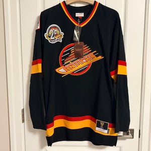 BNWT Mitchell & Ness Vancouver Canucks Black Skate Jersey Size Large Tall